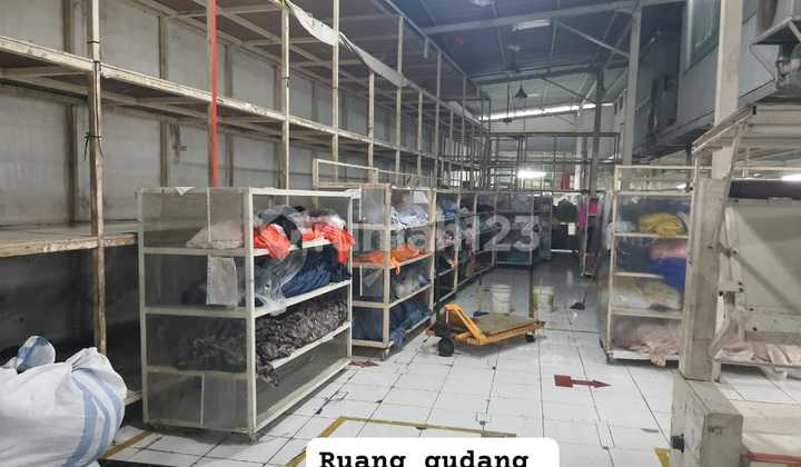 JUAL CEPAT PABRIK EX GARMEN PLUS MESIN DI JAYANTI BALARAJA 