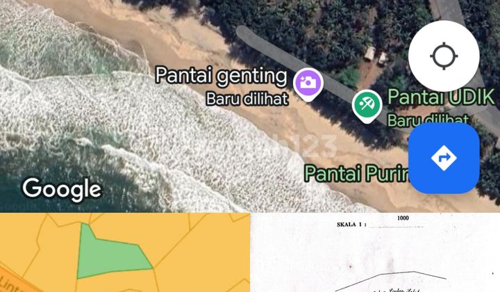 Pacitan Land Near Cocok Beach Suitable for Hotel, Villa, Pond