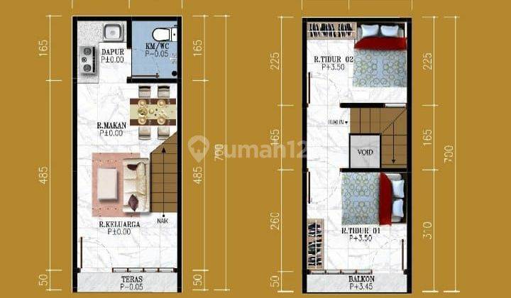 Rumah 2 Lantai Baru SHM di Jl.bogor Raya, Jakarta Timur dekat pintu tol 2