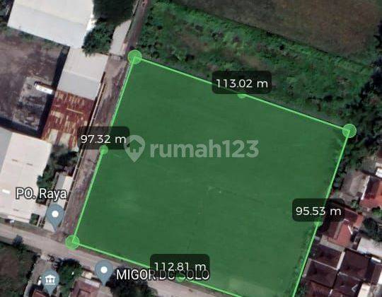 Tanah Hook Zona Merah Untuk Industri Di Jalan Raya Solo Sukoharjo 2