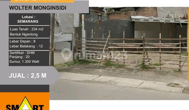 Jual Tanah Wolter Monginsidi Raya 1