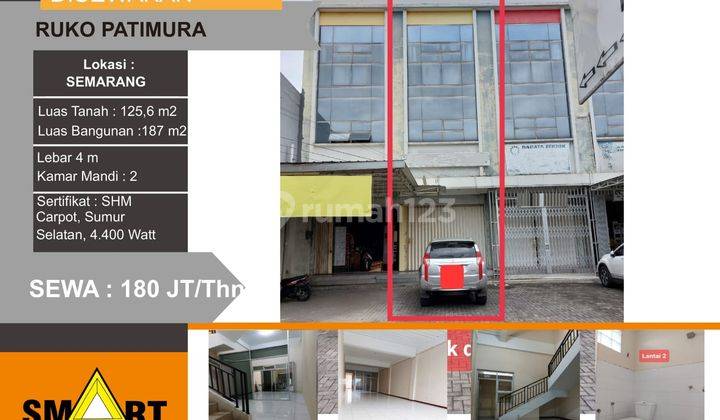 Sewa ruko tengah kota  Patimura dekat Dr.cipto 1