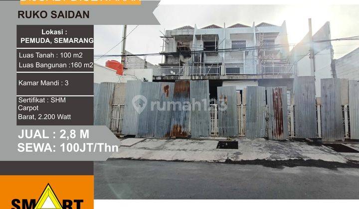 Ruko 3 lantai tengah kota saidan pemuda semarang 1
