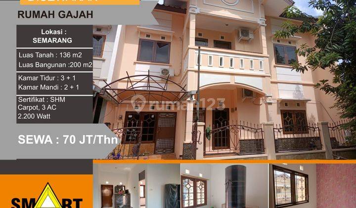 Sewa rumah 2 lantai Gajah Semarang dekat Lotte mart 9