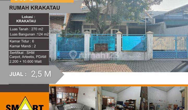 Jual rumah Krakatau tengah kota dekat Pgri 1