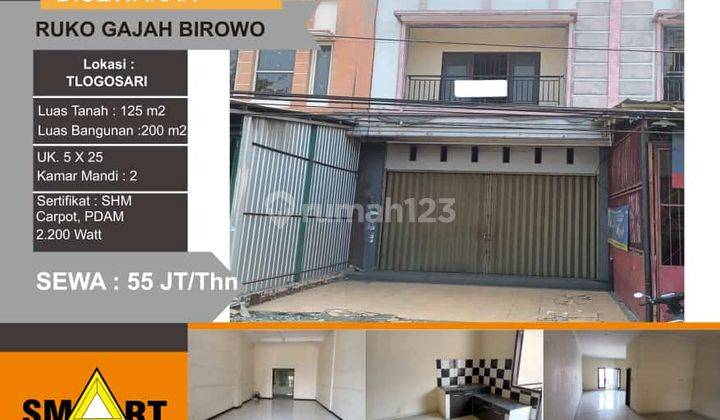 Sewa ruko gajah Birowo Tlogosari semarang 1