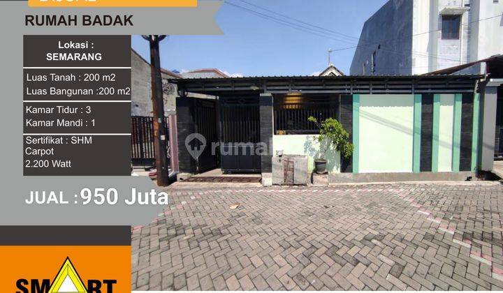 Jual rumah tengah kota Badak semarang dekat tol 1