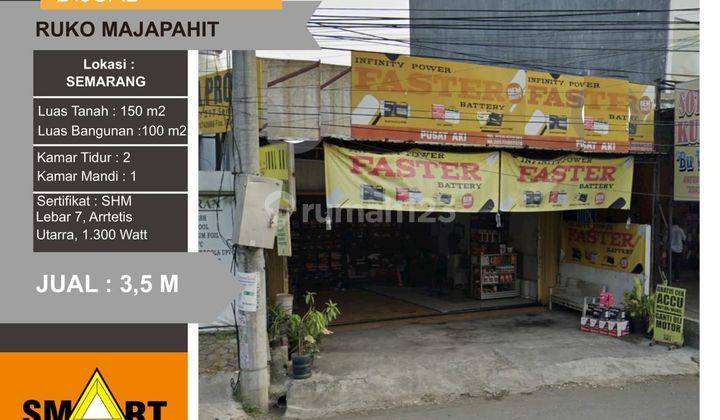 Jual cepat ruko Majapahit Semarang dekat tol 1