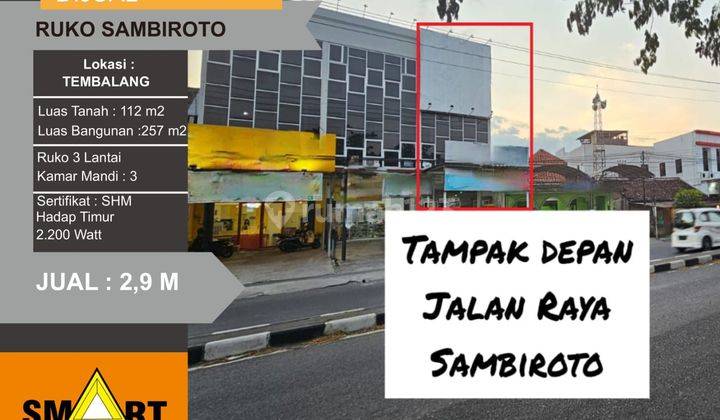 Jual ruko 3 lantai Sambiroto Raya Tembalang 1