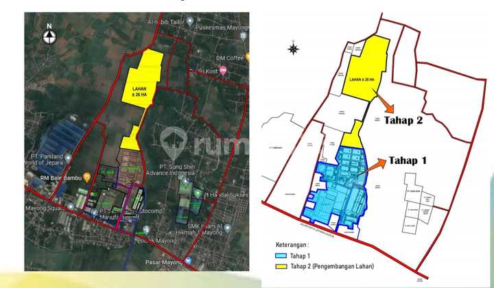 For Sale Industrial Land On Mayong Kudus Road, Sengonbugel Jepara