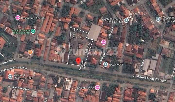 Land and building covering 4075 m2 in Kramat Watu, Serang, Banten.