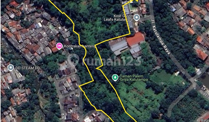 Tanah luas 2,5 H siap bangun cluster lokasi bagus di jalan katulampa, Bogor