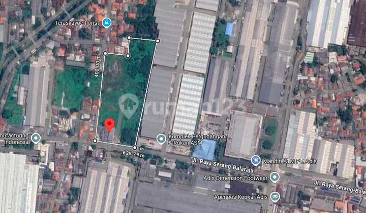 Tanah industri luas 2 H lokasi strategis dekat pintu tol di Balaraja barat.