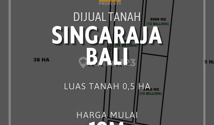 Tanah Kavling Super Premium Singaraja Bali, Buleleng 45 Ha 1