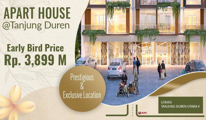 Aparthouse Design Unik Baru Bangun Ingin Terjual di Tanjung Duren 6