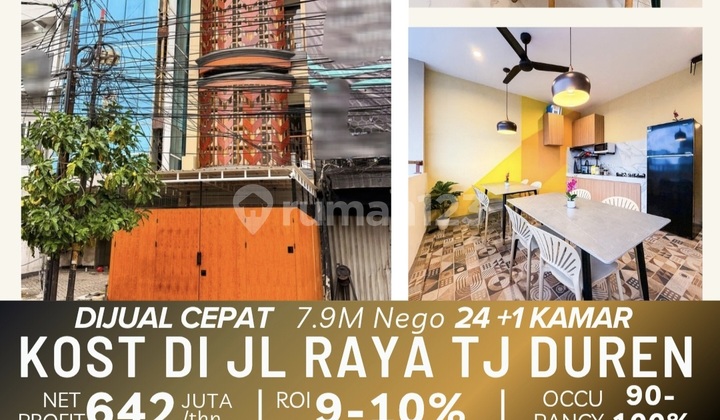 Kost in Tanjung Duren - Room 24+1 - Net Income 642 Million/Year
