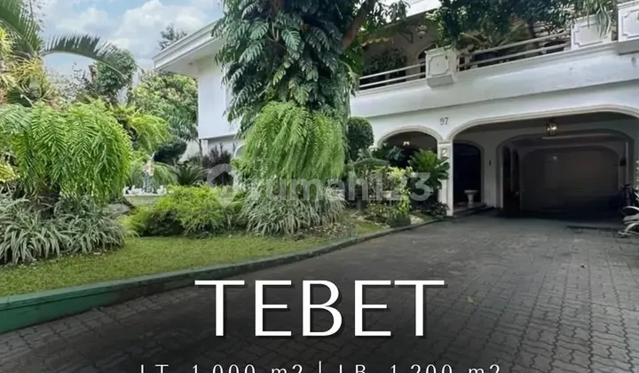 Rumah Terawat Halaman Luas di Tebet, LT 1000 LB 1200