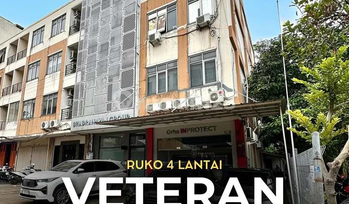 Ruko 4 Lantai Siap Pakai di Veteran, LT 97 LB 378 Ruko 4 Lantai Siap Pakai di Veteran, LT 97 LB 378