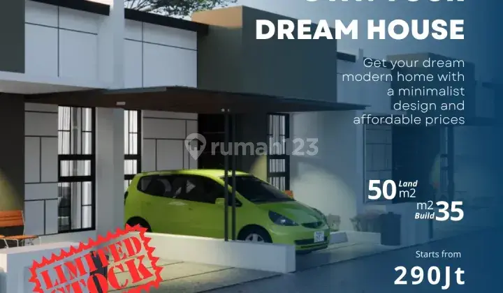 Dijual rumah 200jutaan dekat suhat, area kampus 8
