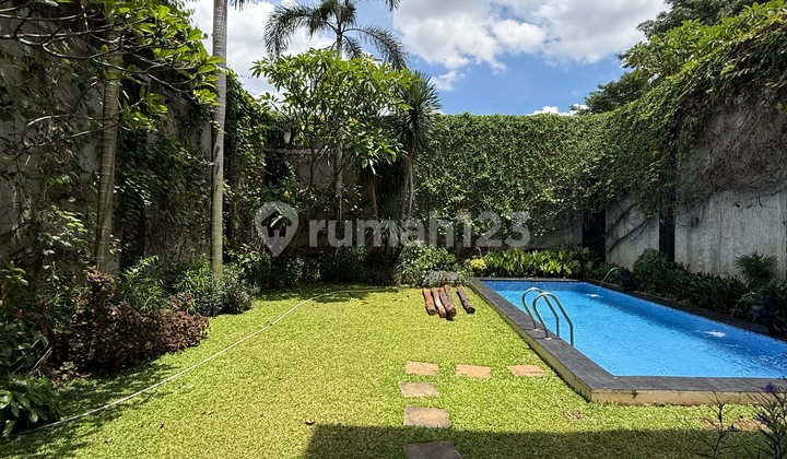 Bright Minimalist modern house 5 BR in kemang compound AJH04192