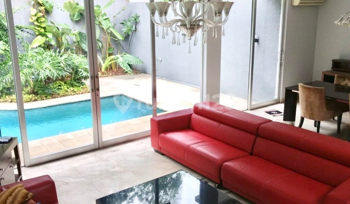 Minimalist house furnished with pool in cipete compound AJH03096 2