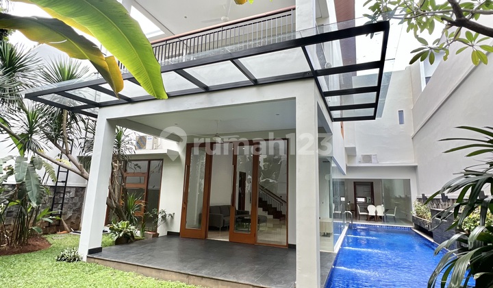 Bright Nice House In Kemang Compound With Pool Garden Ajh04039