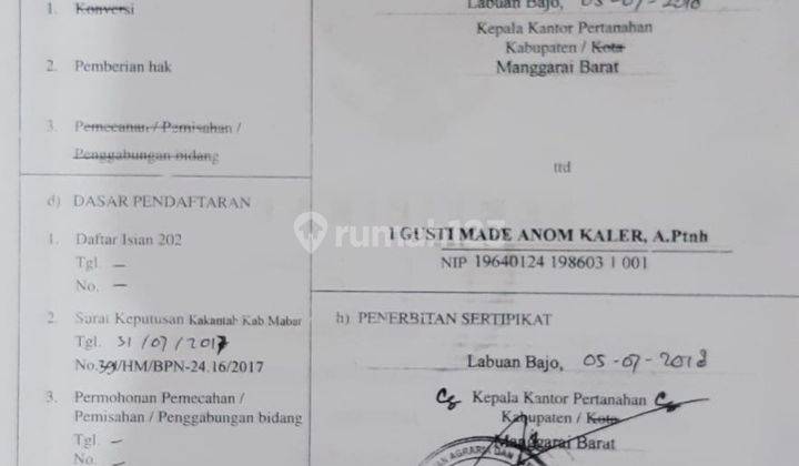 Di Jual Tanah Bukit View Laut Di Labuan Bajo 7