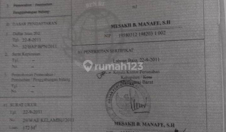 Di Jual Tanah Dan Rumah Di Sera Naru Labuan Bajo 3