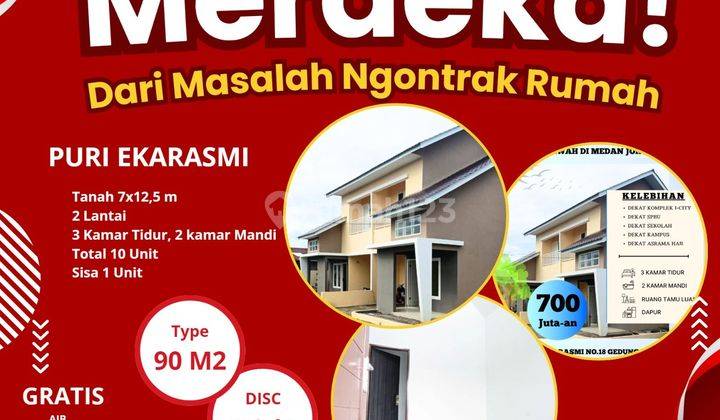 Puri Eka Rasmi Rumah 2 Lantai Daerah Medan Johor Harga Promo  1