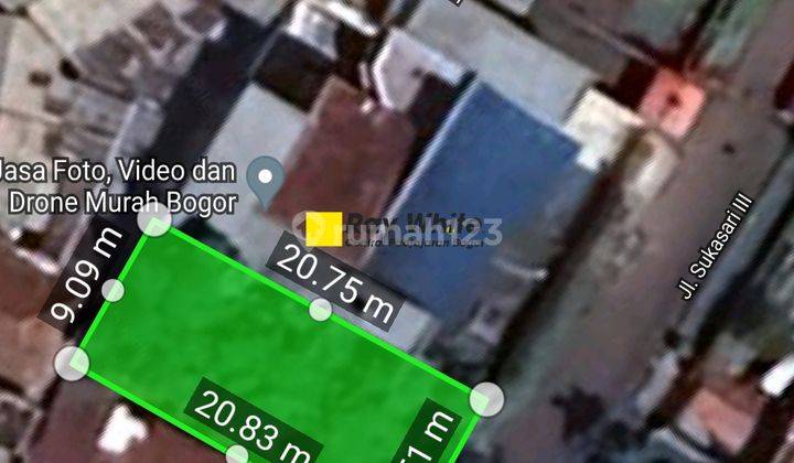 Tanah Kavling di jl sukasari 3 pajajaran, Sukasari 1