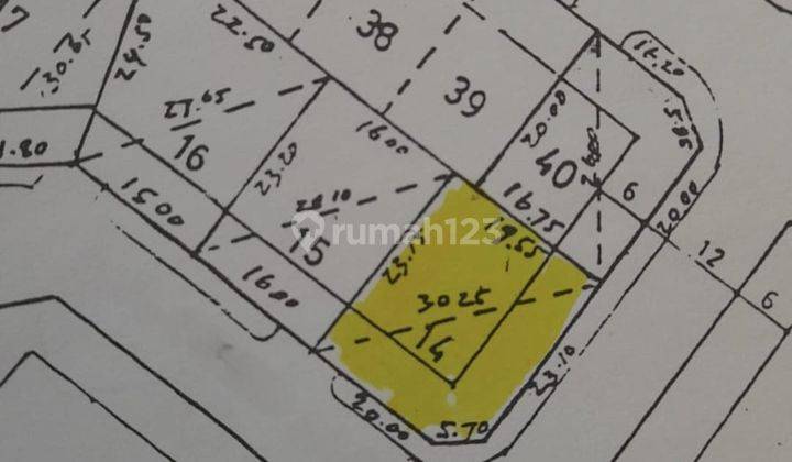 KAVLING HOEK, LUAS 449 m2 ~ PRIME LOCATION FAVORIT AREA 