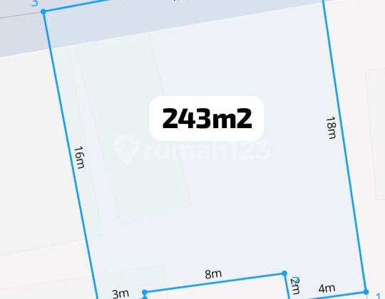 Tanah 2,43 Are & Bangunan Mangkrak Lokasi Nusa Indah Hayam Wuruk Denpasar Timur