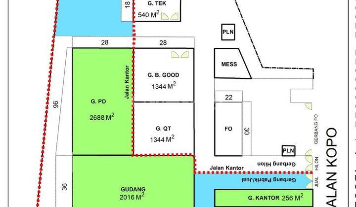Disewakan Lahan Gedung atau Gudang Strategis di Mainroad Kopo Bandung 1