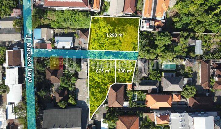 Dijual Tanah Luas Hook Strategis di Mainroad Merdeka Raya Bali 1