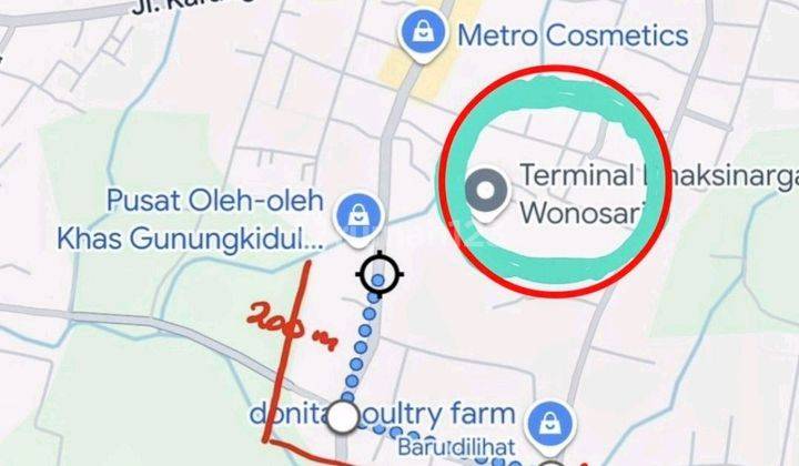 [ Murah & Strategis Jl Wonosari! ] Kawasan Kuliner - Pinggir Jalan Dekat Terminal Bus Wonosari. 2