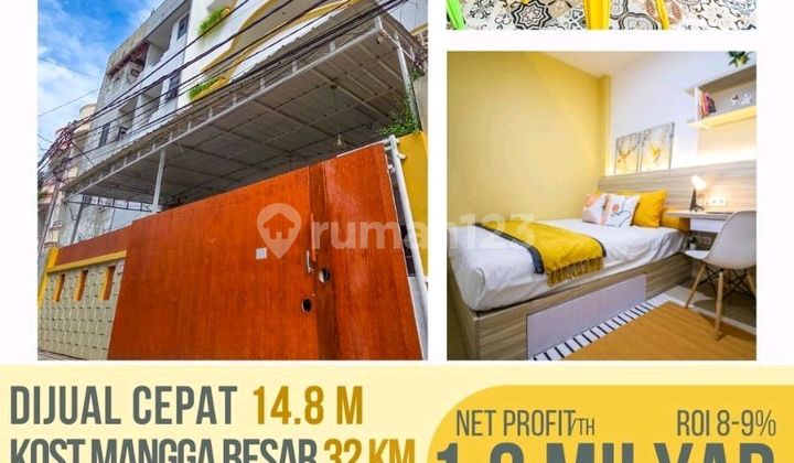Dijual Cepat Rumah Kost Baru Exclusive,32-Kamar, Wimala Suite Co Living, Hadap Selatan, Lokasi Strategis Jln. Mangga Besar, Tamansari, Jakarta - Barat SHM Bagus