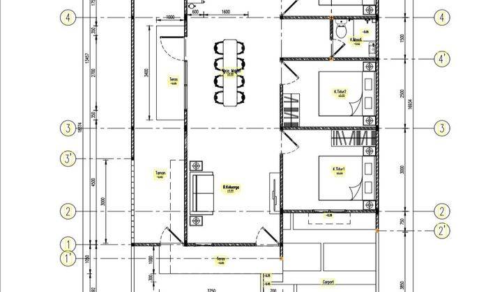 Rumah 1 lantai 4 kamar dekat mrt lebak bulus 2