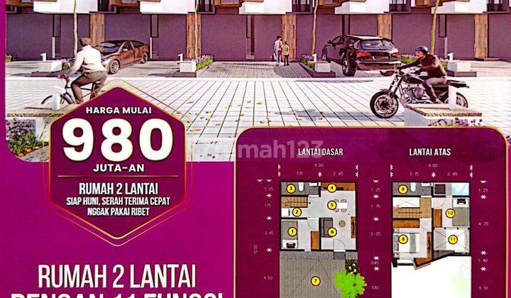 Dijual Rumah Baru Modern Tropikal, 3kamar, 2 carport  di Kalimaya Park Pamulang 2