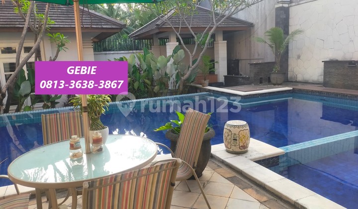 Rumah Terawat Inc Swimming Pool dan Carport 8 Mobil di River Park FM-16434
