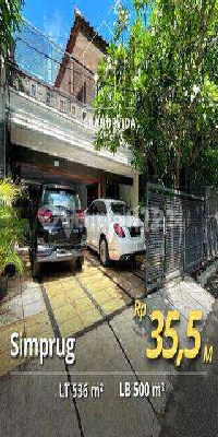 Simprug - [for Sale]: Dalam Komplek, Lokasi Strategis , Bangunan 2 Lantai.