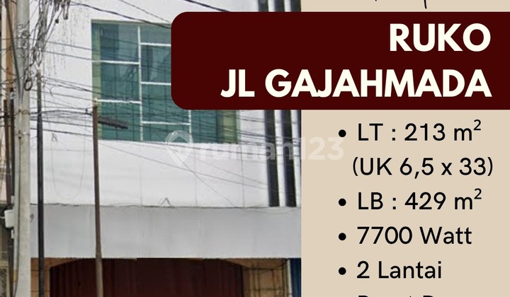 RUKO 2 LANTAI  JL. GAJAH MADA  2
