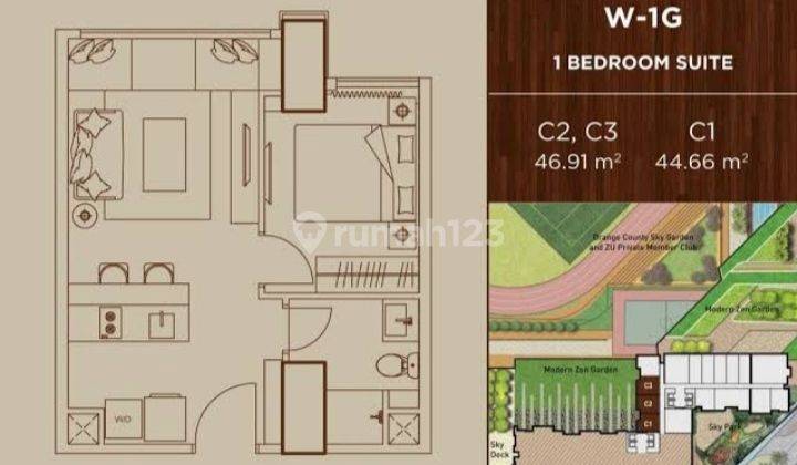 Dijual Murah Cepat Apartment orange County di Lippo Cikarang 1