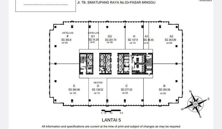 For Sale Office Soho Capital Grogol Bare Condition 287 sqm Tanpa PPN Best Fengsui  2