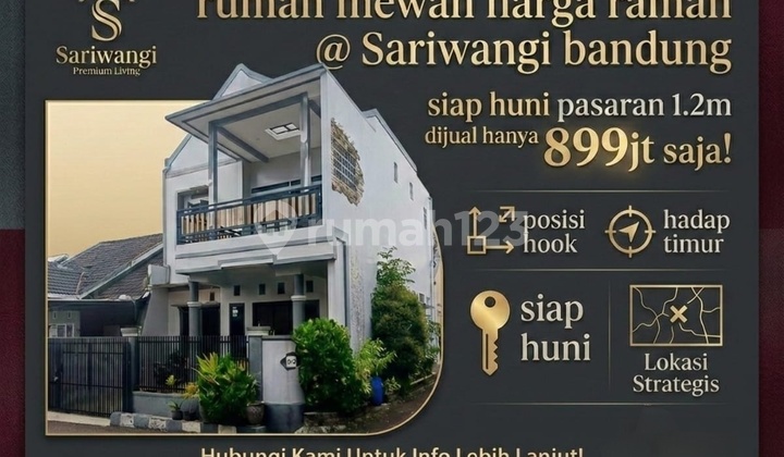 Rumah 2 Lantai Siap Huni di Sariwangi Bandung, Harga Dibawah Pasaran