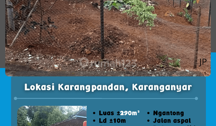 Pekarangan Murah Kawasan Villa Karangpandan 1