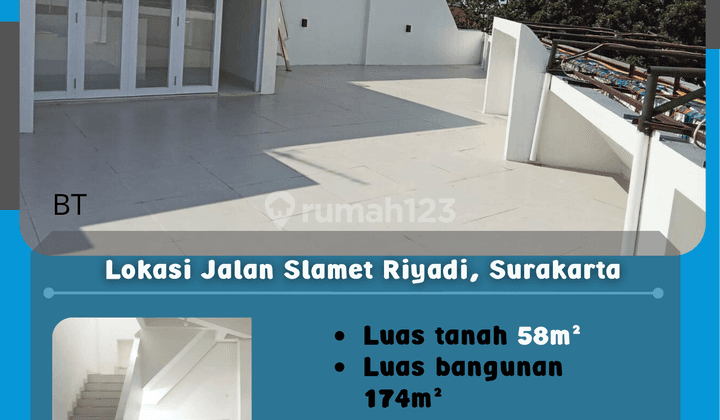 Disewakan Ruko Di Jalan Slamet Riyadi Solo  1