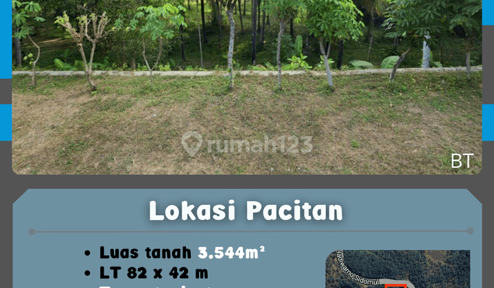 Tanah Wisata Pantai Pacitan Hadap Selatan  1
