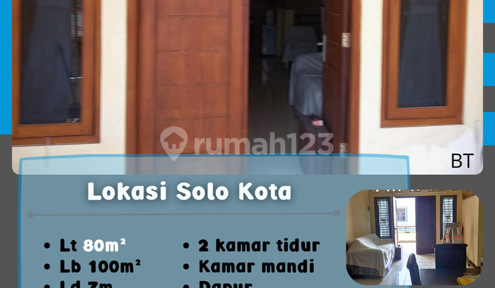 Disewakan Rumah Hadap Utara Solo Kota  1