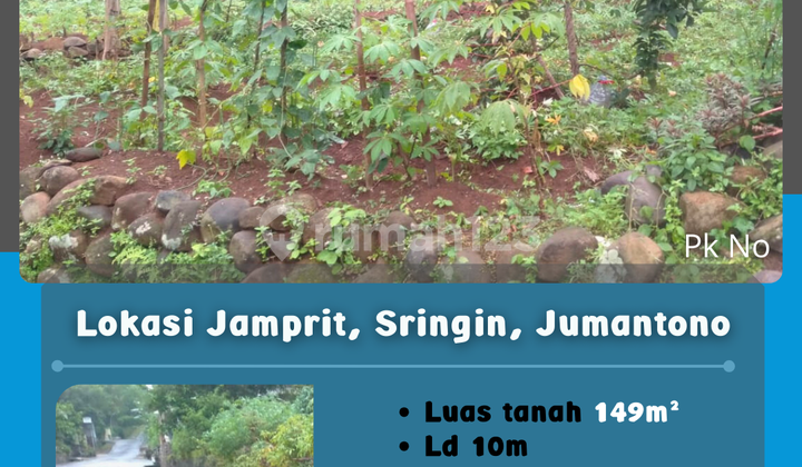 Tanah Pekarangan Murah Sringin Jumantono  1