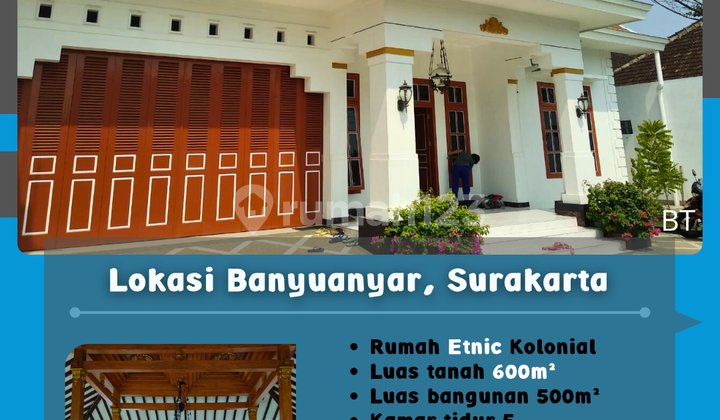 Rumah Etnic Kolonial Banyuanyar Solo 